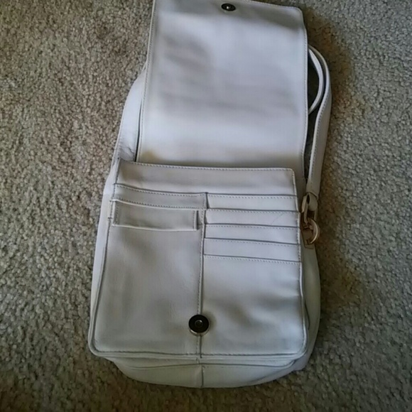 Bone Colored Leather Crossbody - Picture 3 of 8