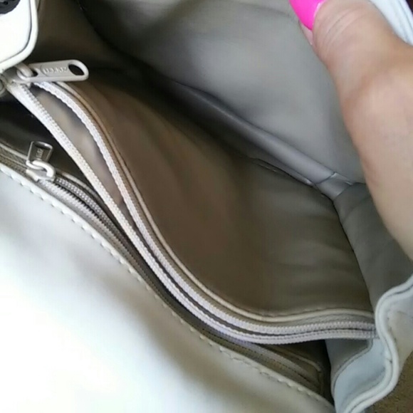 Bone Colored Leather Crossbody - Picture 4 of 8