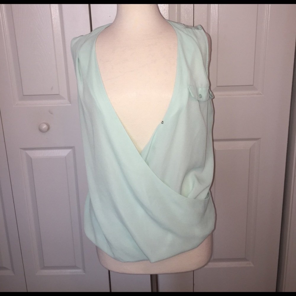 Mint green top