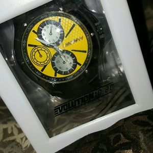 Yellow & Black mens watcg