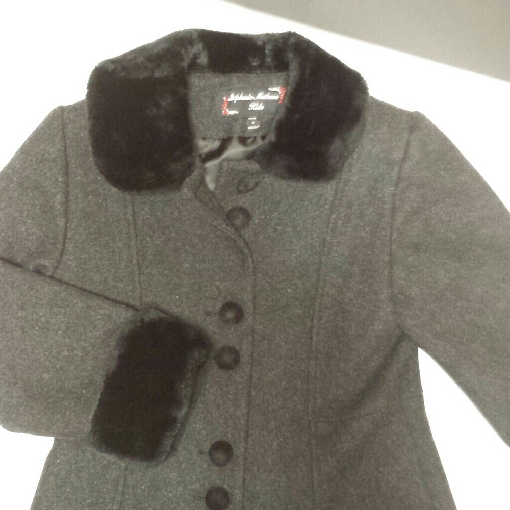 Stephanie Mathews Girls 10 12 Medium Coat Wool