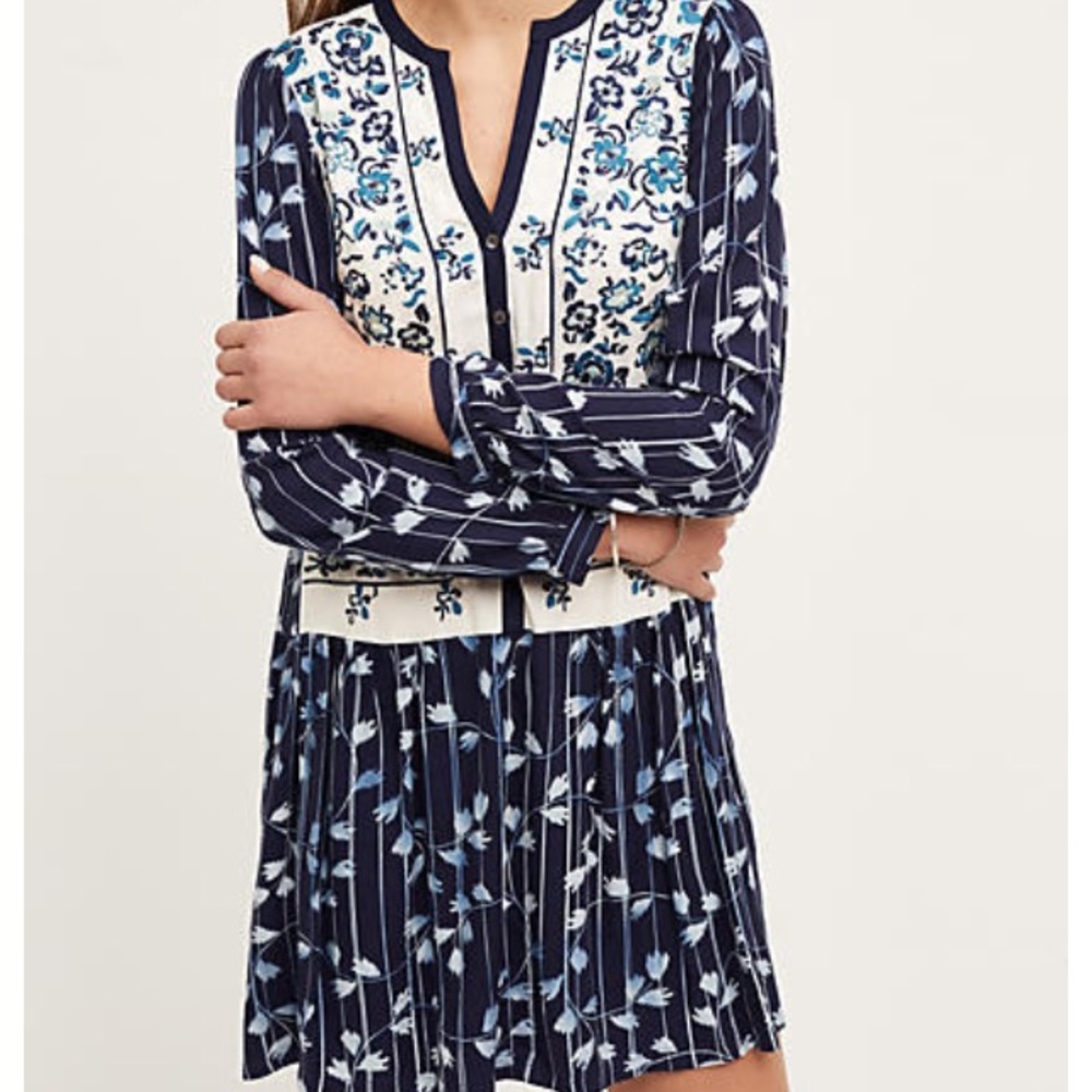 NWT Anthropologie Semele by Tiny blue motif dress