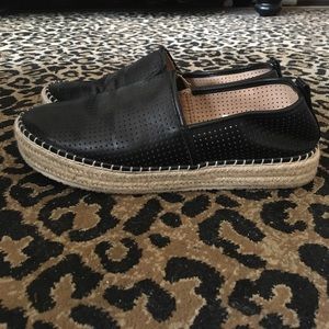 Black Perforated Espadrilles