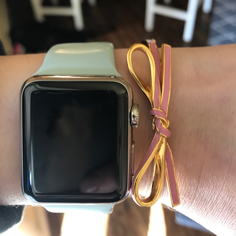 Pink Kate Spade bow bracelet