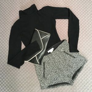 COOPERATIVE B&W High Waisted Shorts