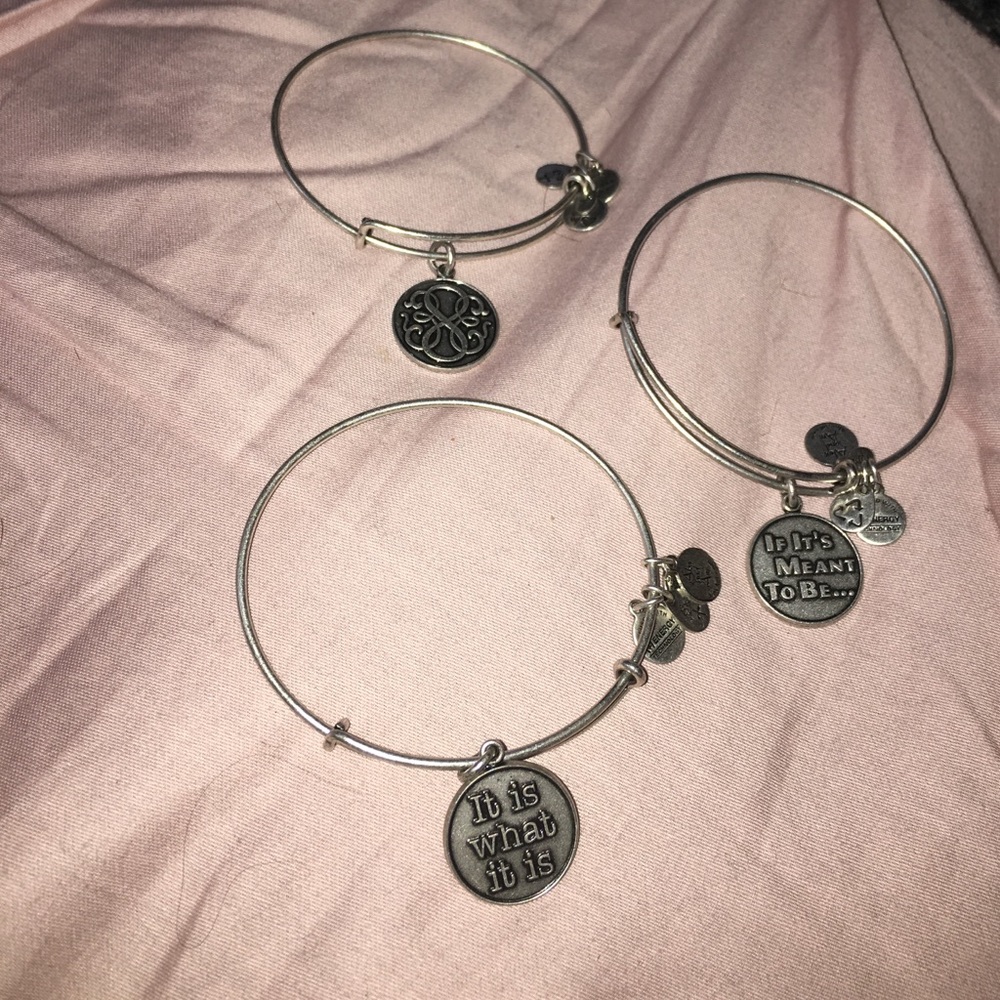 Alex and Ani saying and infinity bracelets