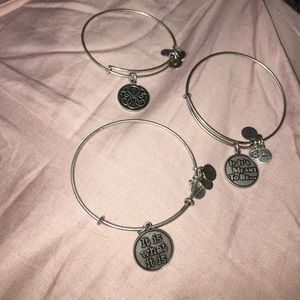 Alex and Ani saying and infinity bracelets