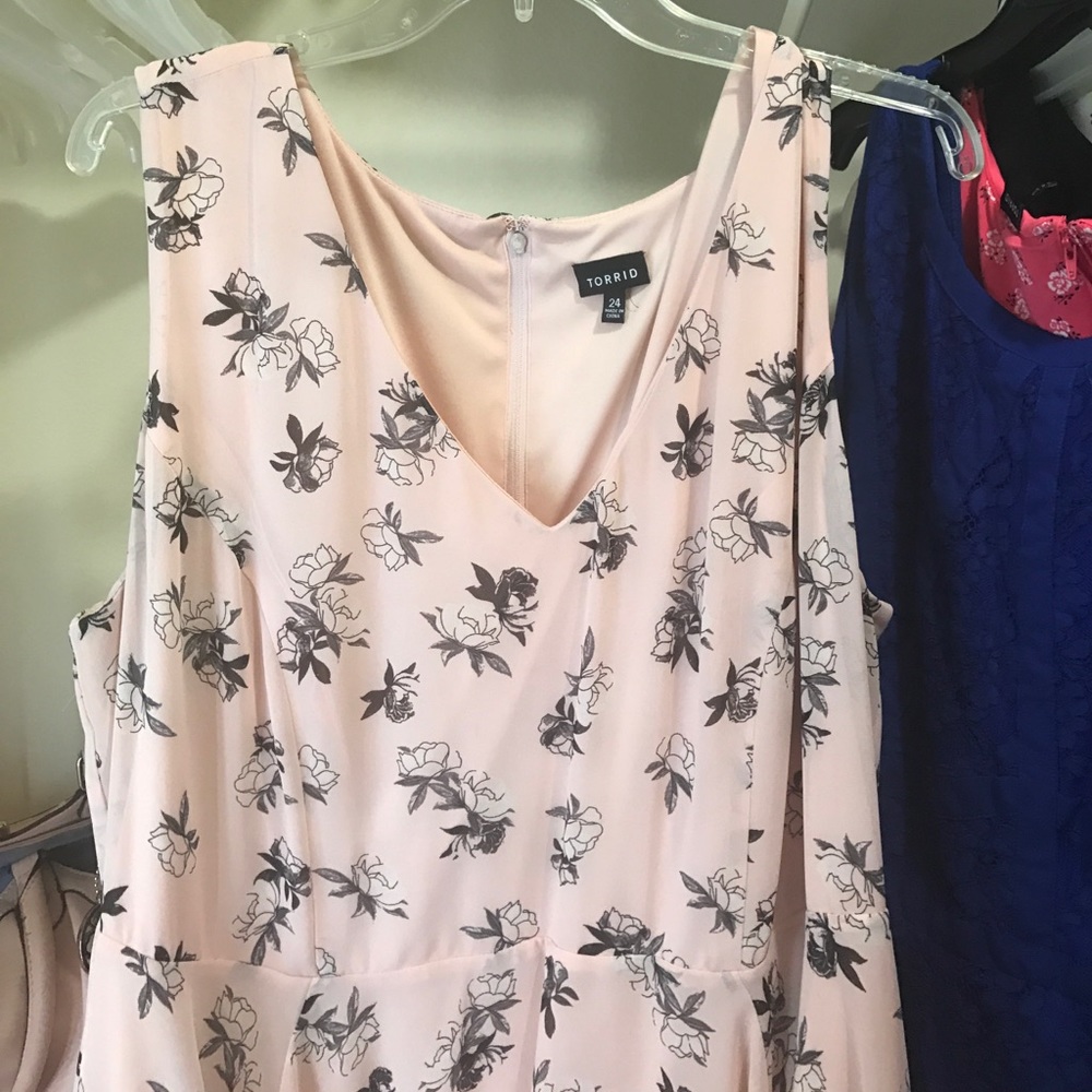 Pink torrid chiffon dress