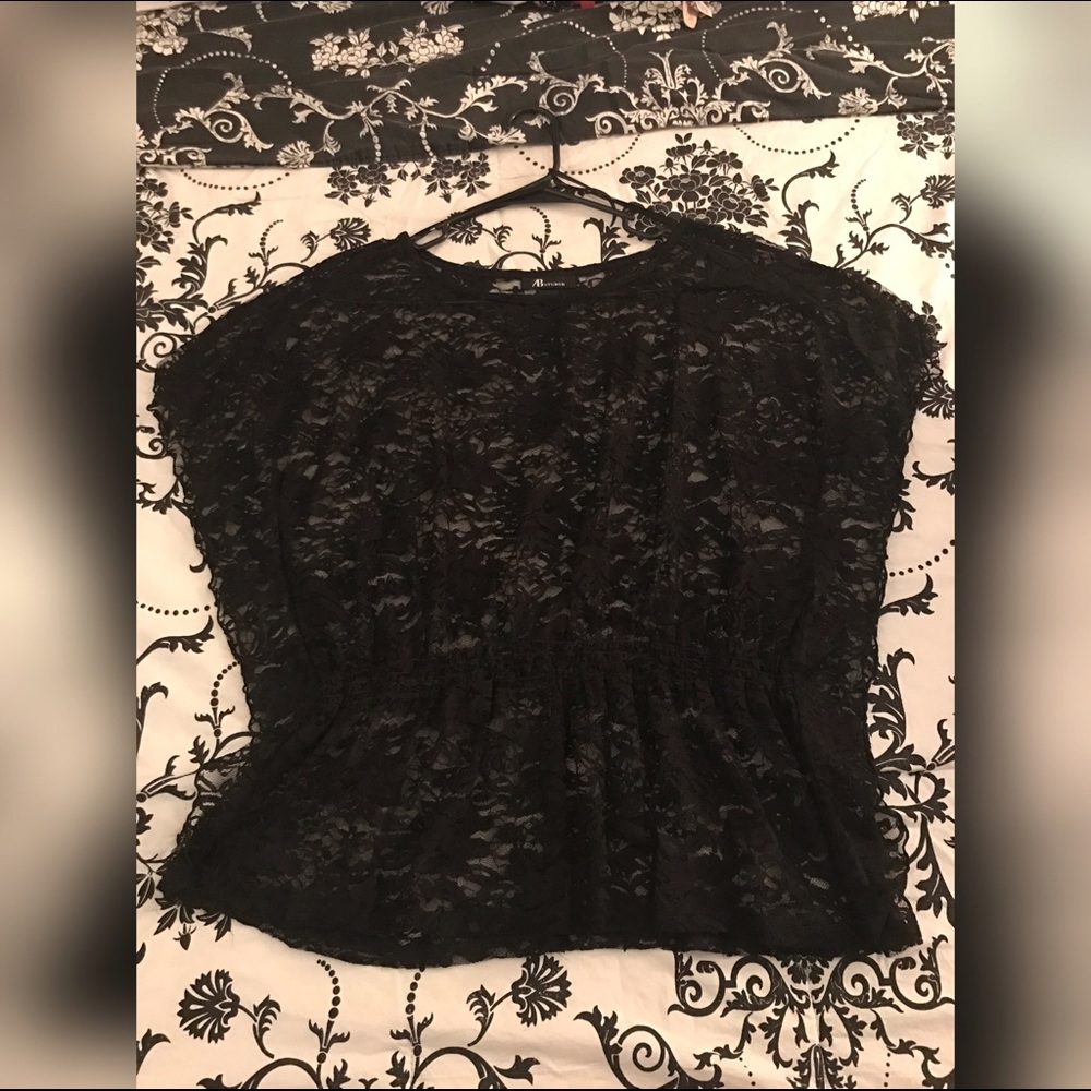 Lace top with elastic waist