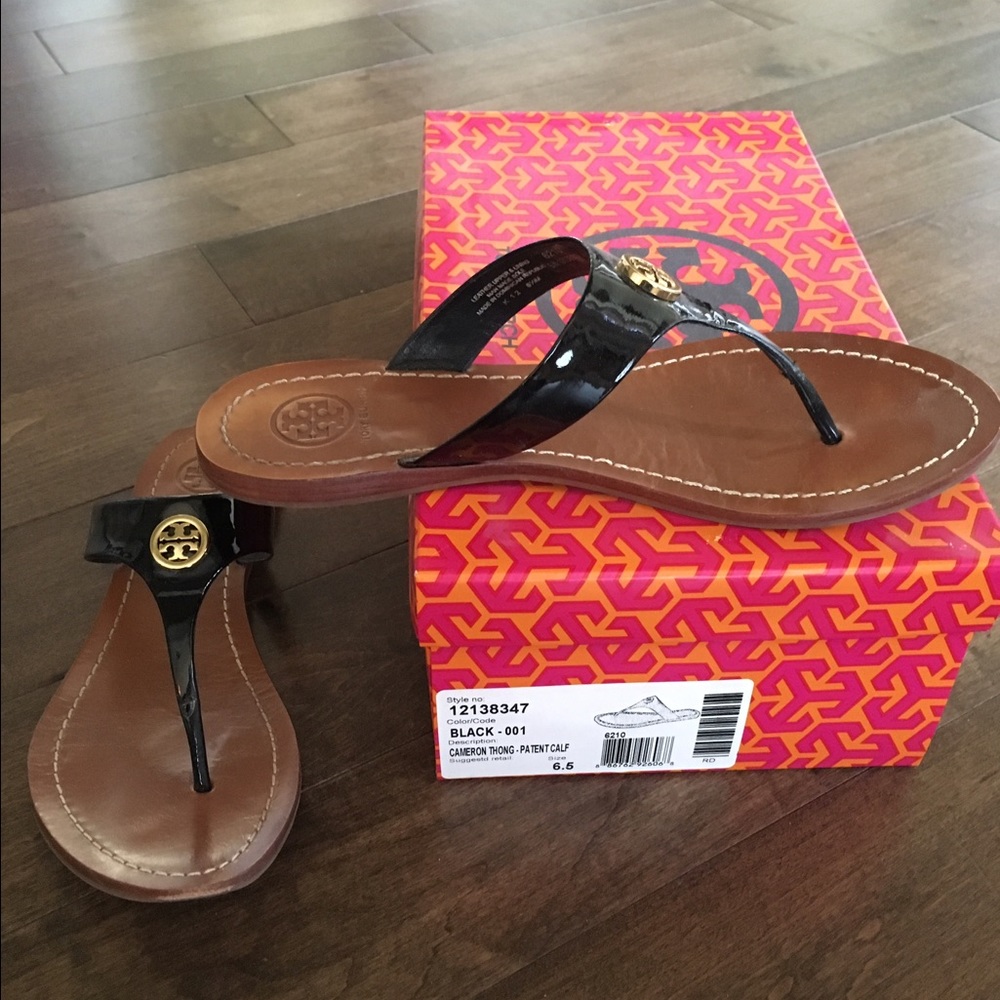 Tory Burch Cameron logo flat thongs