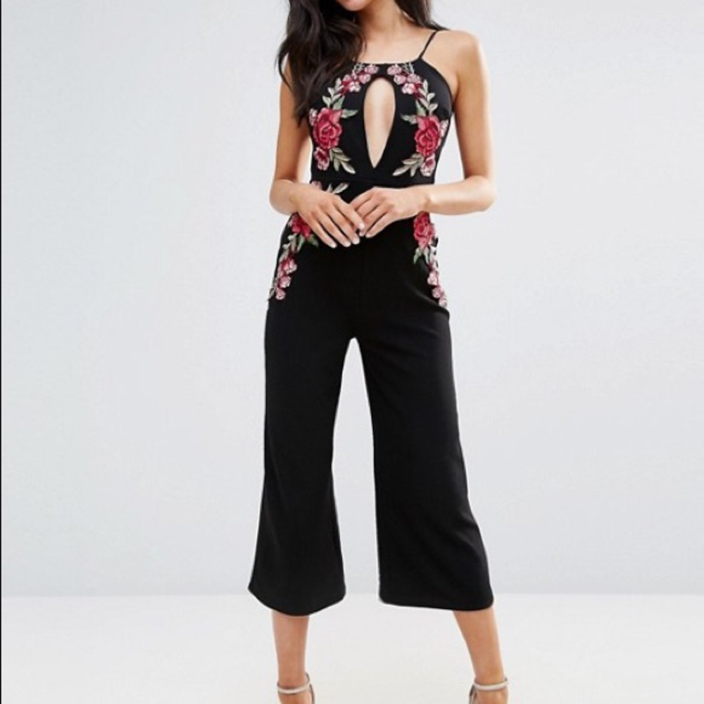 ISO!! ASOS Club L jumpsuit embroidered roses