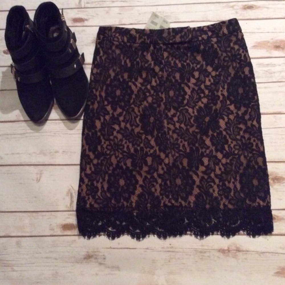 Cache Black Lace Skirt Size 4 - Picture 7 of 7