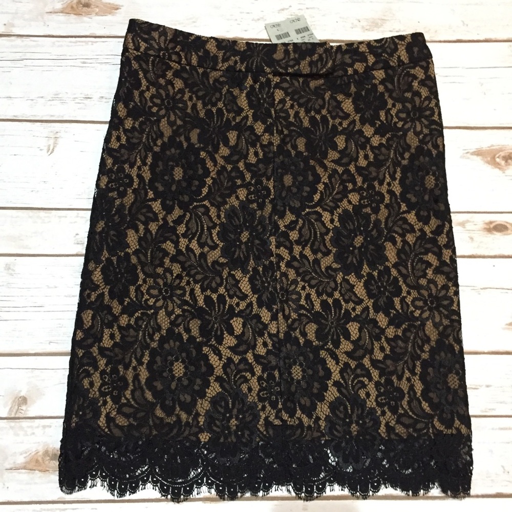 Cache Black Lace Skirt Size 4 - Picture 2 of 7
