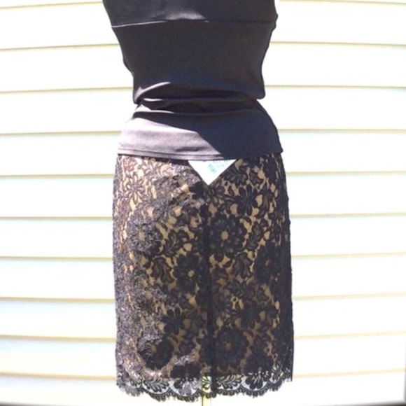 Cache Black Lace Skirt Size 4 - Picture 5 of 7