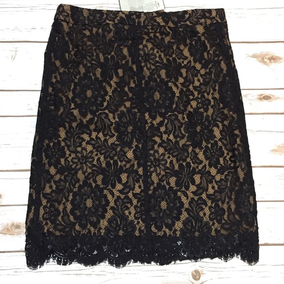 Cache Black Lace Skirt Size 4 - Picture 3 of 7