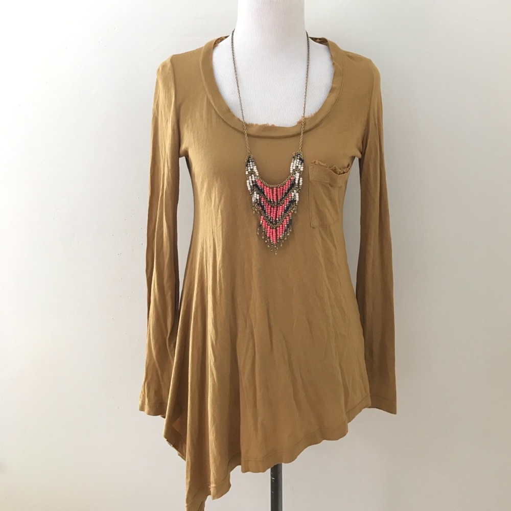 Anthropologie splendid mustard top