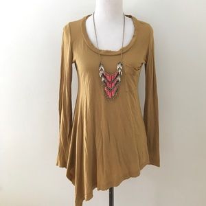 Anthropologie splendid mustard top