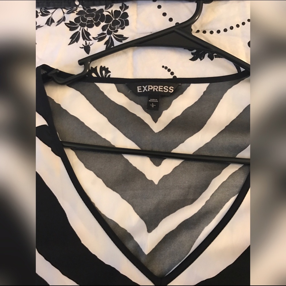 Silky Zebra Pattern Express Blouse - image 2