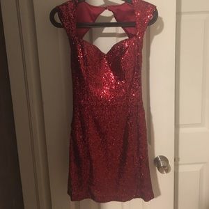 Red guess dress