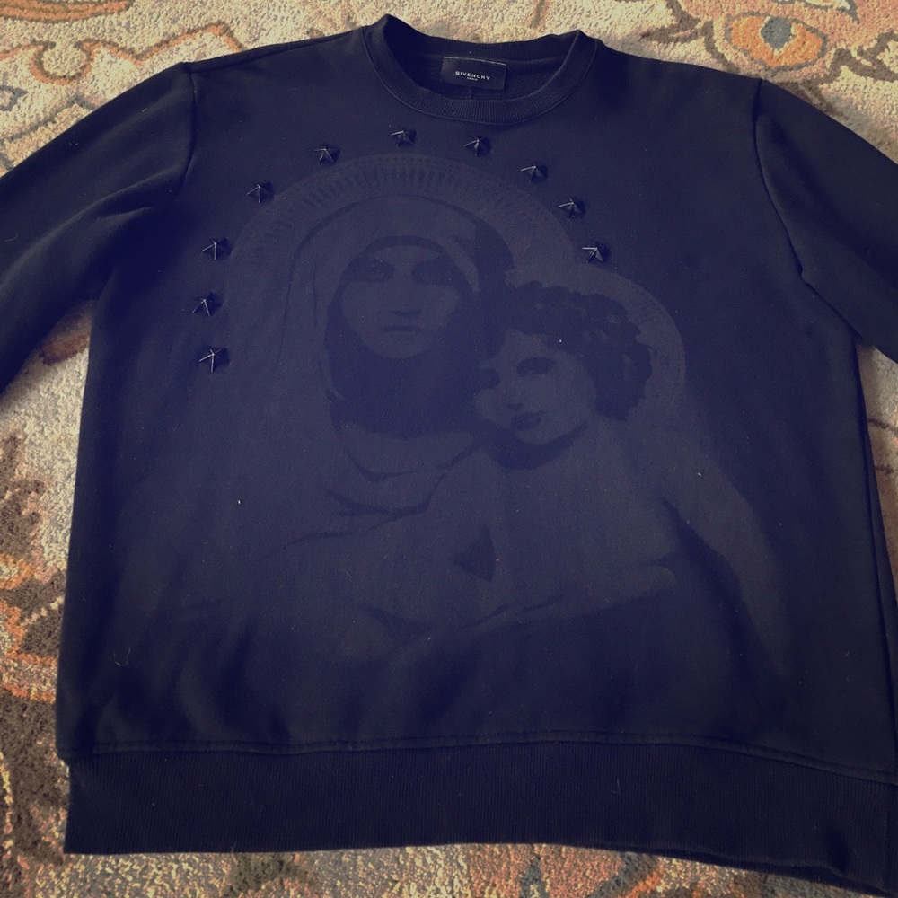Givenchy black madonna Virgin couture sweatshirt