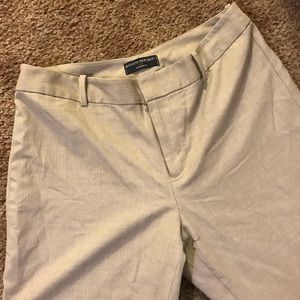 Banana Republic Beige Pinstriped Work Slacks