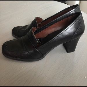 leather loafer heels