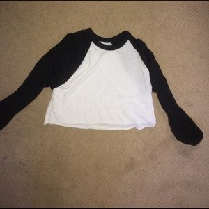 Cropped baseball tee from American Apparel.
