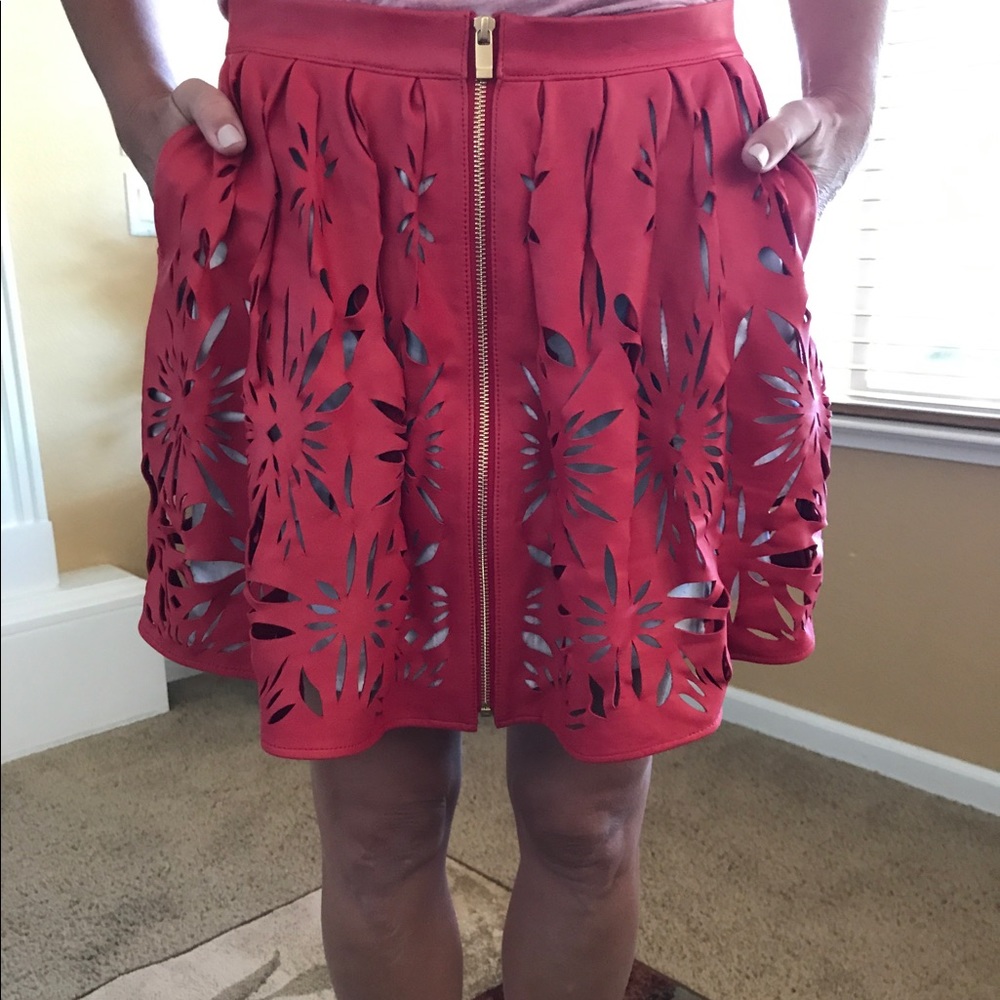 AS by DF LaserCut leather skirt