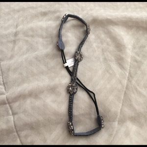 Grey crystal headband