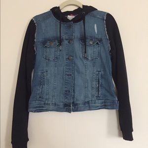 NWT jean jacket/Hoodie