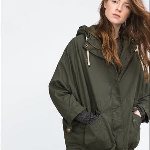 Green, warm parka