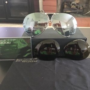 Porsche sunglass, 2 different color lenses