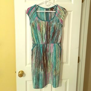 Multi-Colored Work Dress