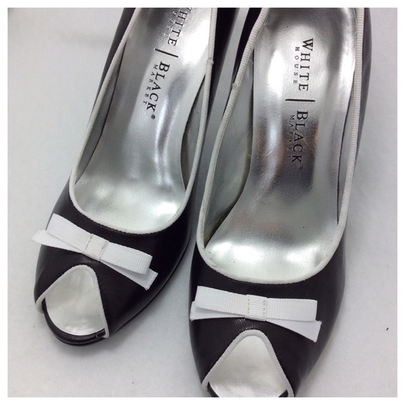 White House Black Market Shoes - WHBM Peep Toe Heels
