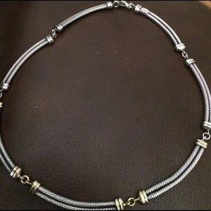 SALE 🚩Doble cable, 925/18ktgold designer necklace