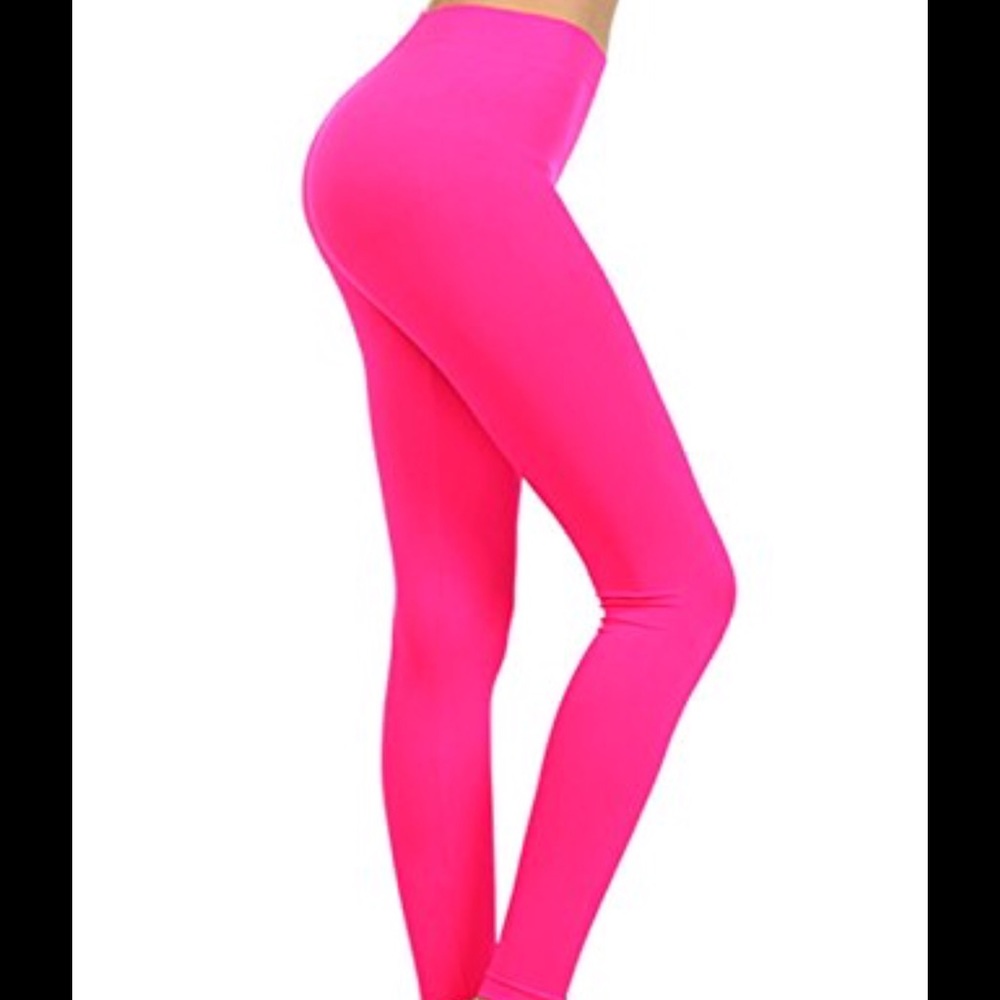 Neon pink tights