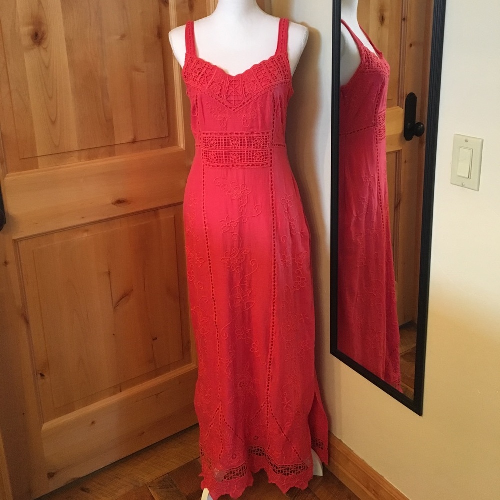 Yoana Baraschi Maxi Dress. Sz 6. Coral.