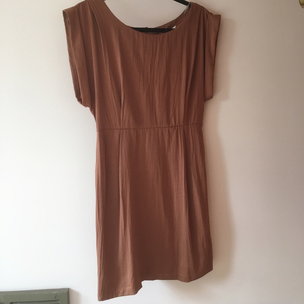 Bronze/cooper mini dress