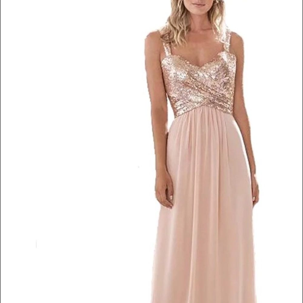 Rose gold bridesmaid dress