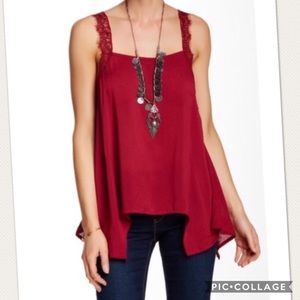 Free People Lace Dot Cami, S