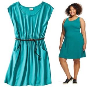 Teal Sleeveless Summer Dress