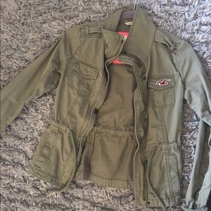 Green military jacket