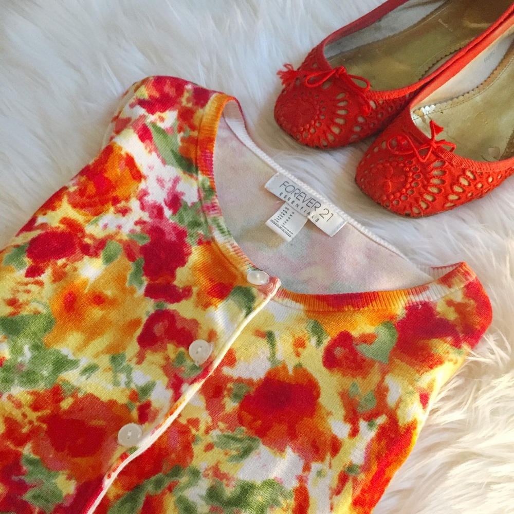 Forever21 Vibrant Floral Cardigan (LIKE NEW)