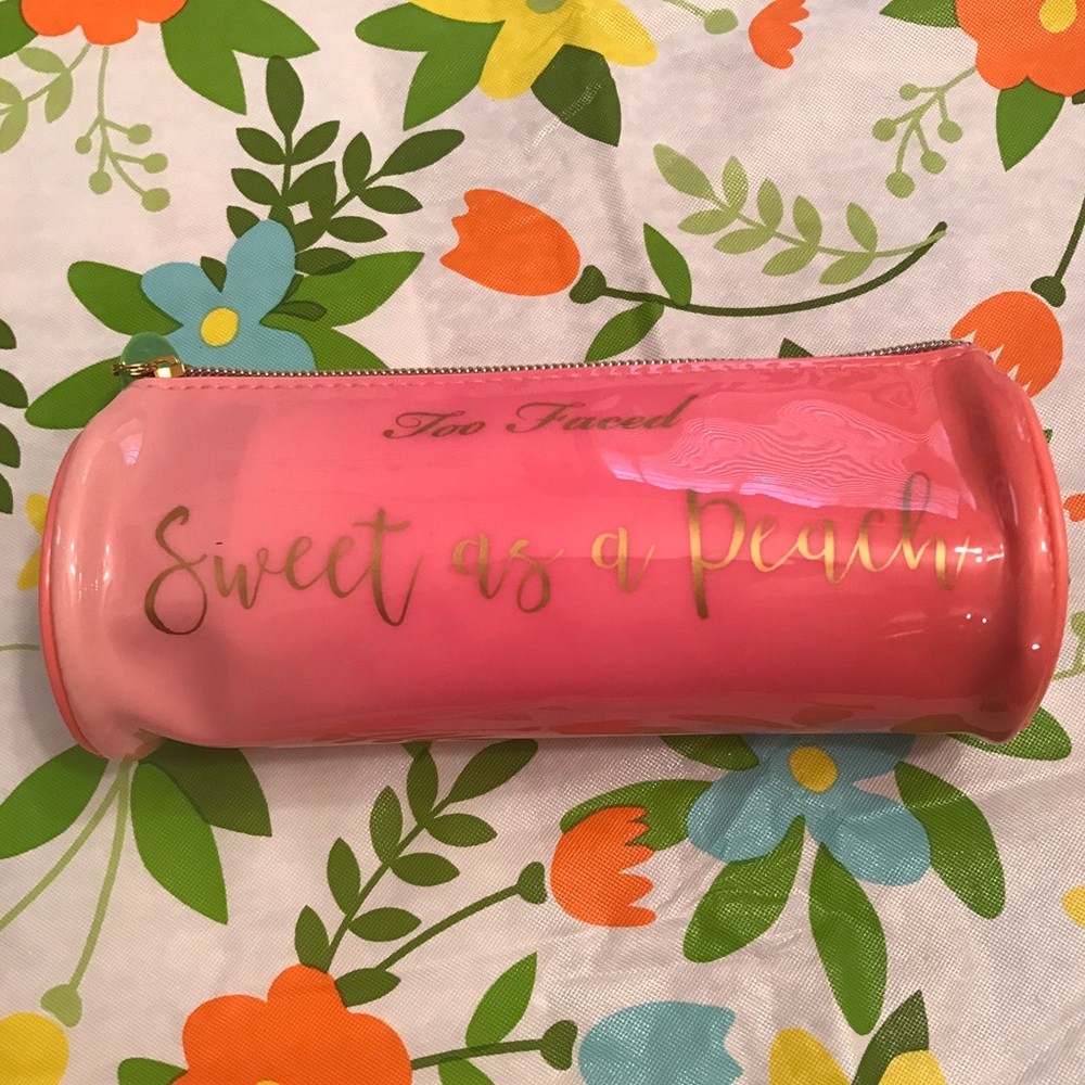 Too Faced peach bag