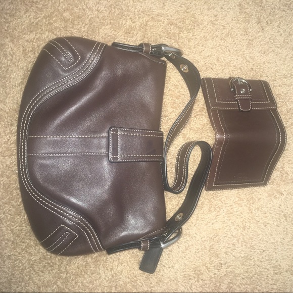 Coach brown leather purse + wallet - Picture 3 of 7