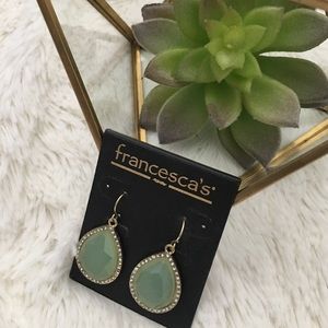 Mint Green Teardrop Earrings
