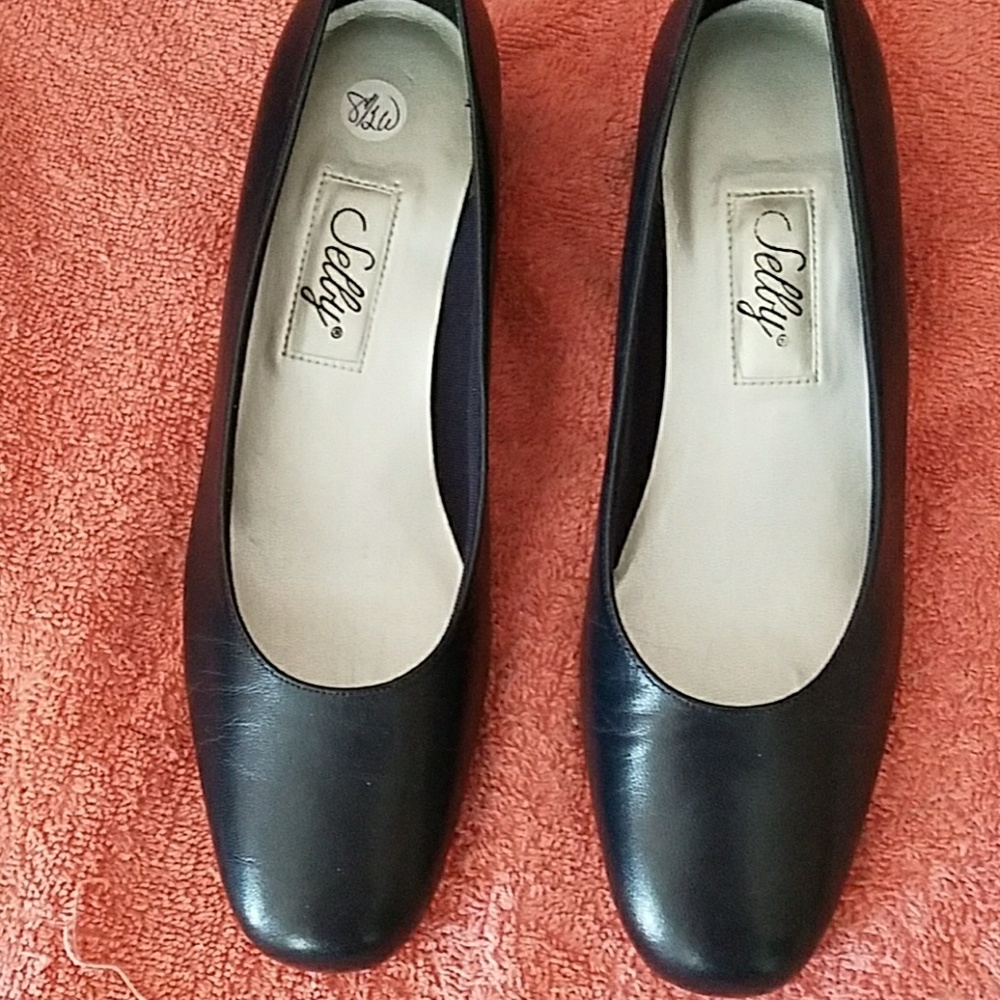 Heels- leather,  chunky