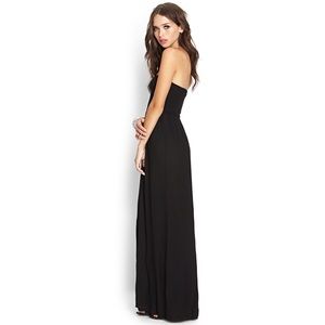 Strapless Black Maxi Dress