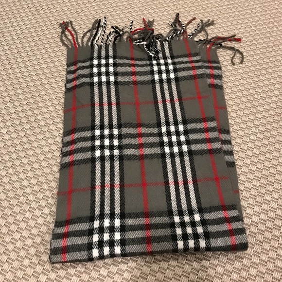 Plaid multi color scarf 70" long - Picture 4 of 4