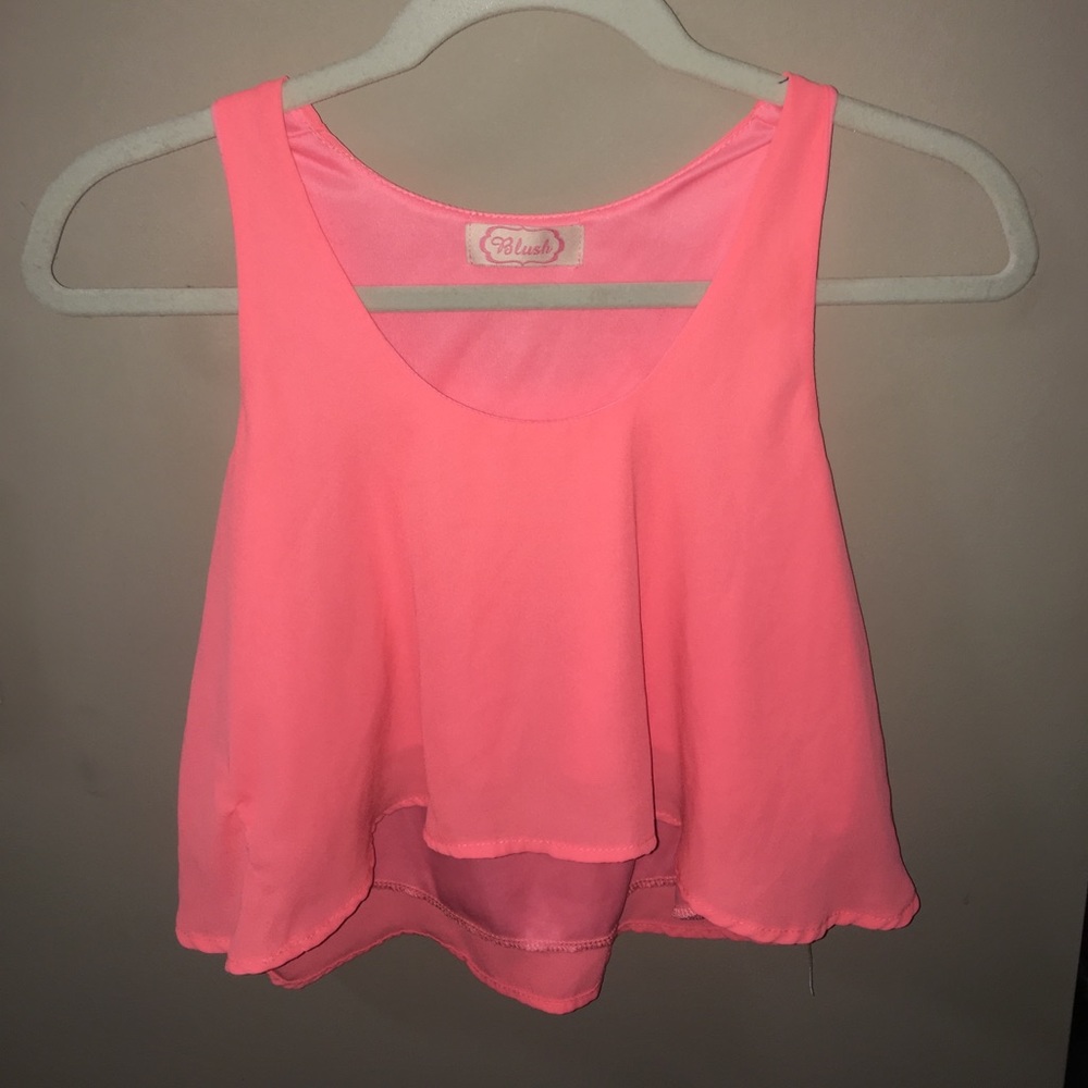 Coral crop top